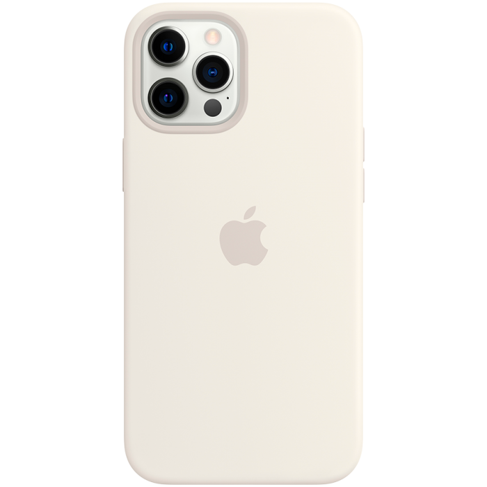 Чехол Apple MagSafe для iPhone 12 Pro Max, силикон, белый (MHLE3)