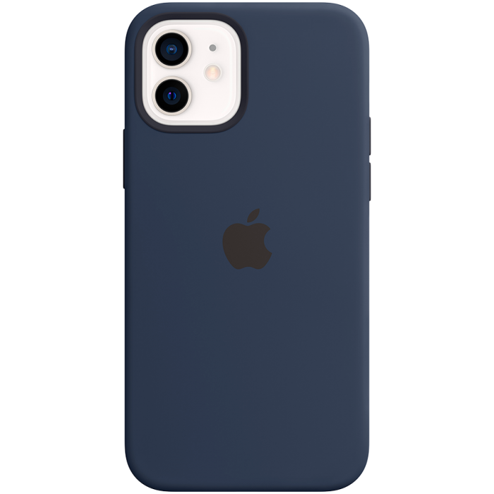 Чехол Apple MagSafe для iPhone 12/12 Pro, cиликон, тёмный ультрамарин (MHL43)