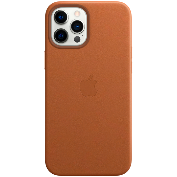 Чехол Apple MagSafe для iPhone 12 Pro Max, кожа, золотисто-коричневый (MHKL3)