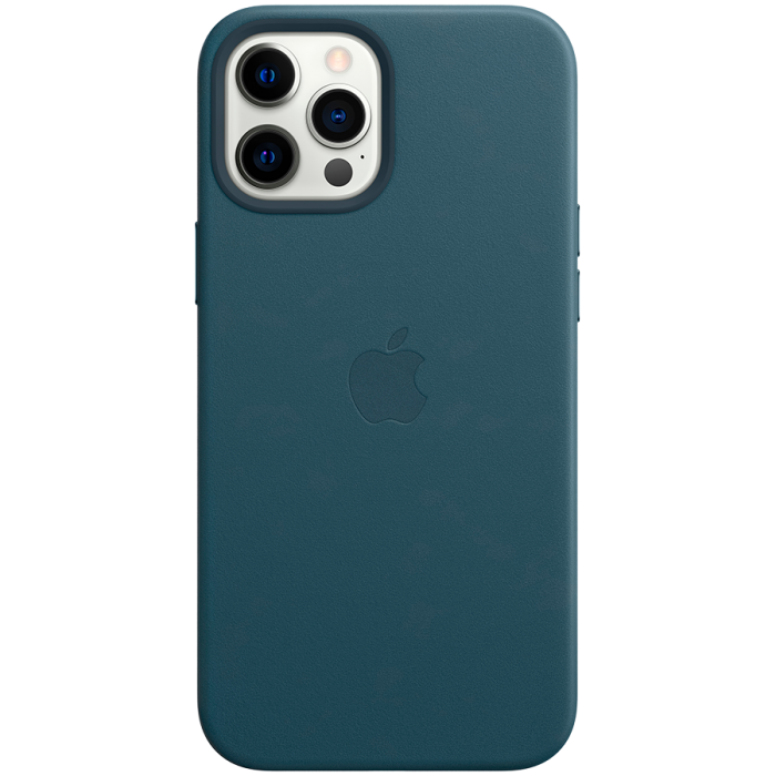 Чехол Apple MagSafe для iPhone 12 Pro Max, кожа, балтийский синий (MHKK3)
