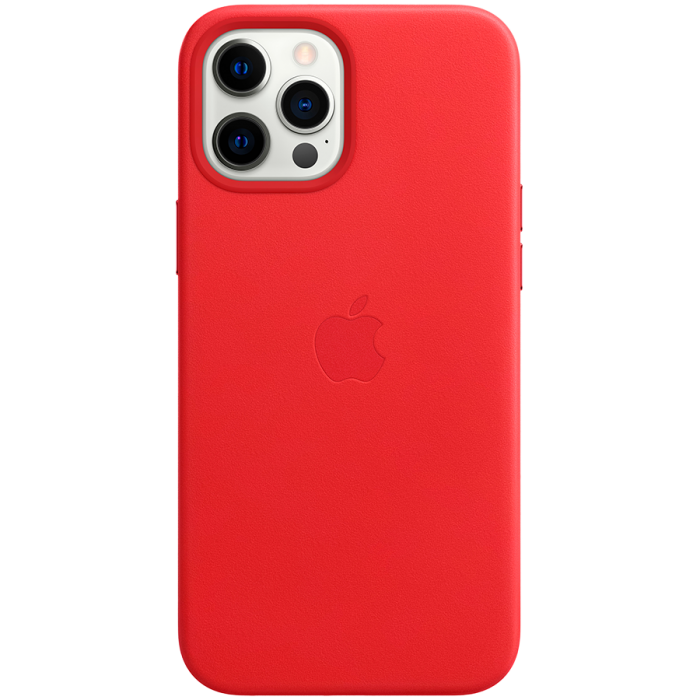 Чехол Apple MagSafe для iPhone 12 Pro Max, кожа, красный (PRODUCT)RED (MHKJ3)