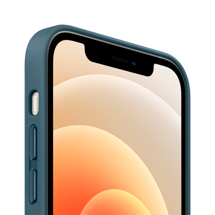 Чехол Apple MagSafe для iPhone 12/12 Pro, кожа, балтийский синий (MHKE3)