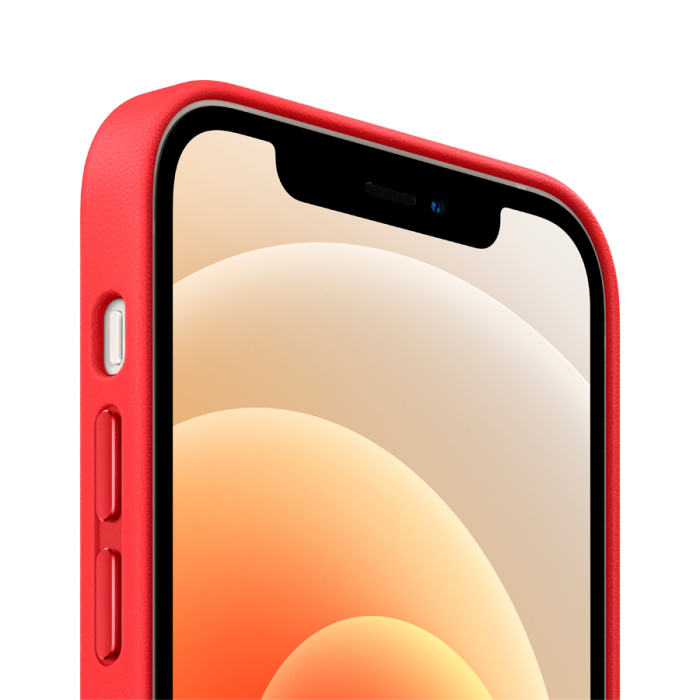 Чехол Apple MagSafe для iPhone 12 mini, кожа, красный (PRODUCT)RED (MHK73)