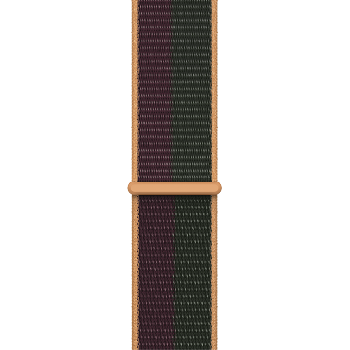 Спортивный браслет для Apple Watch 45 мм, тёмная вишня/зелёный лес (ML323)
