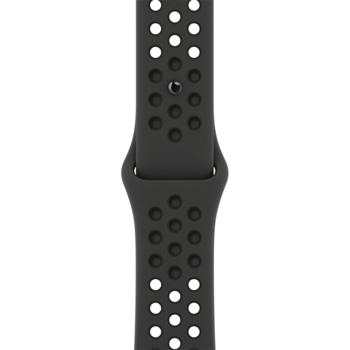 Спортивный ремешок Nike для Apple Watch 41 мм, антрацитовый/чёрный (ML833)