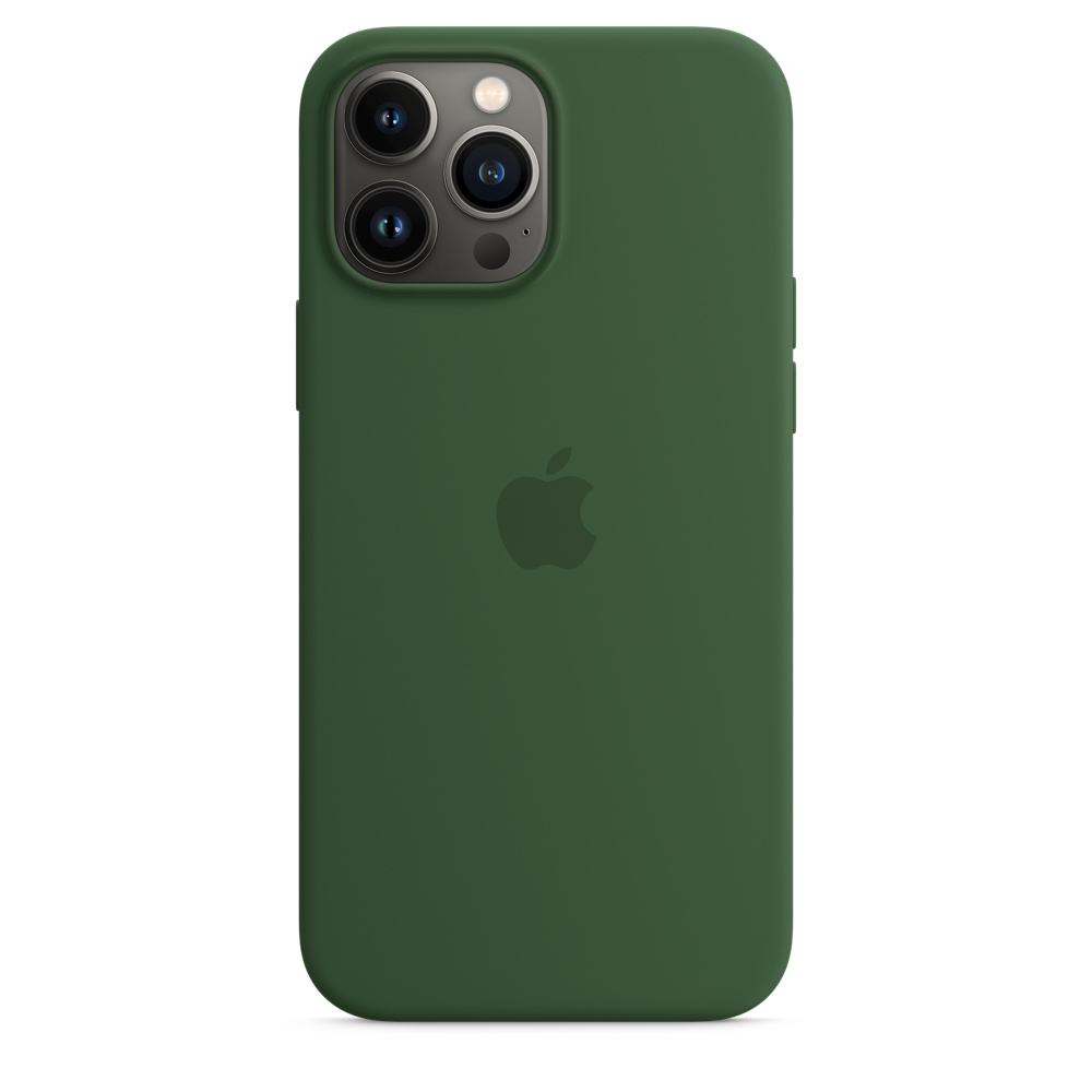 Чехол Apple MagSafe для iPhone 13 Pro Max, силикон, зелёный клевер (MM2P3)